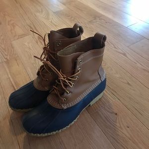 Blue & Brown L.L.Bean Duck Boots